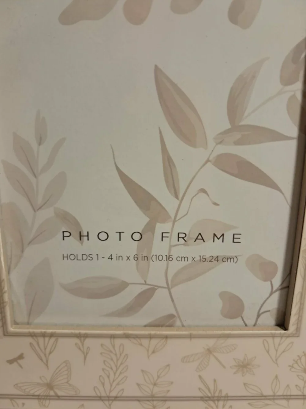 Real Living 4x6 Cream Botanical Arched Photo Frame